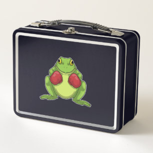 Frog Boxer Boxing gloves Metal Lunch Box