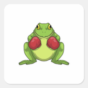 Frog Boxer Boxing gloves Square Sticker