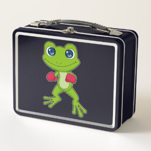 Frog Boxing Boxer Boxing gloves Metal Lunch Box