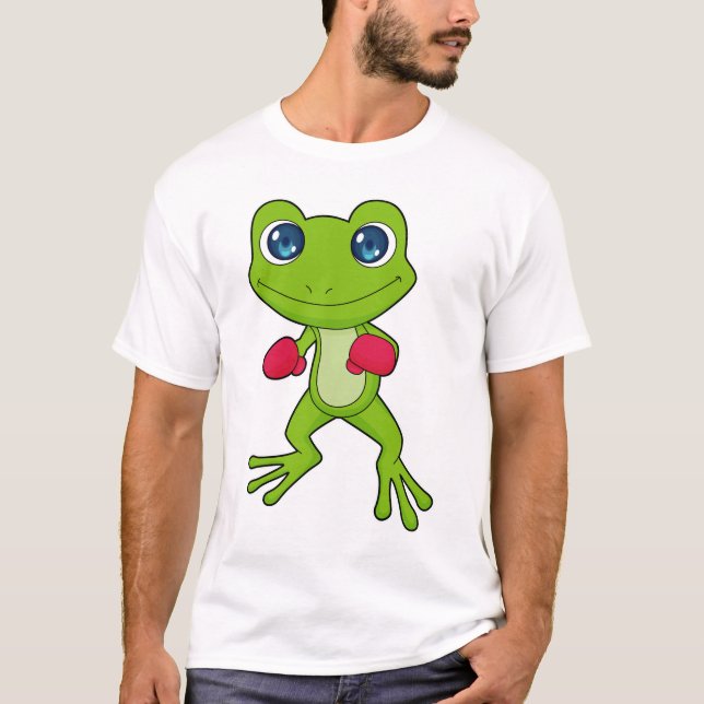 Frog Boxing Boxer Boxing gloves T-Shirt (Front)