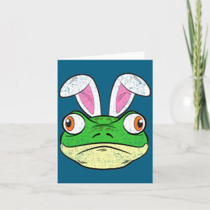 Frog Bunny Ears Easter Cute Amphibian Animal  Card