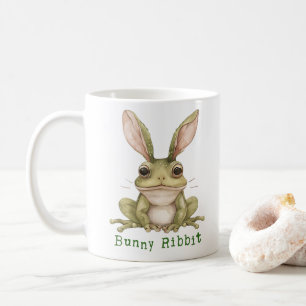 Frog Bunny Rabbit Floppy Ears Toad Funny Easter Coffee Mug