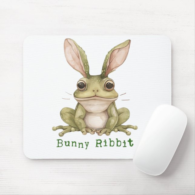 Frog Bunny Rabbit Floppy Ears Toad Funny Easter  Mouse Mat (With Mouse)