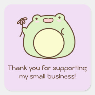 Frog Business Support Square Sticker
