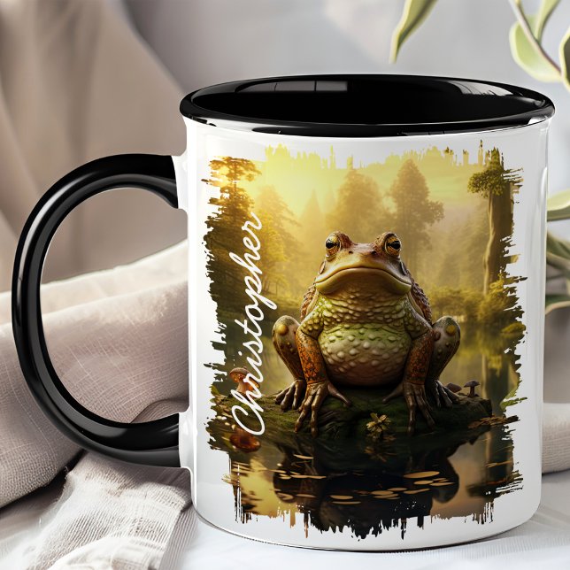 Frog by Morning Pond Reflection  Mug (Creator Uploaded)