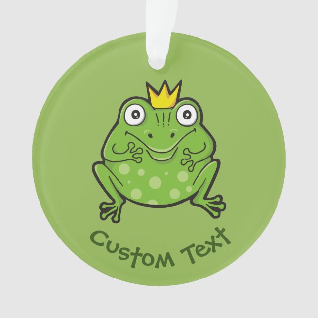 Frog Cartoon Ornament (Front)