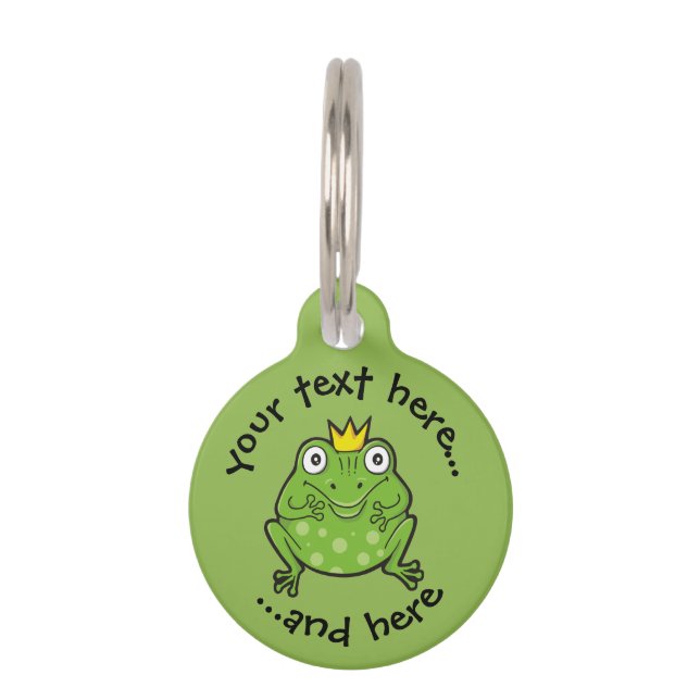 Frog Cartoon Pet Tag (Front)