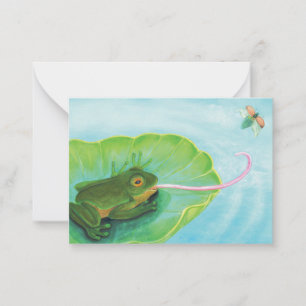 Frog Catching Bug Card