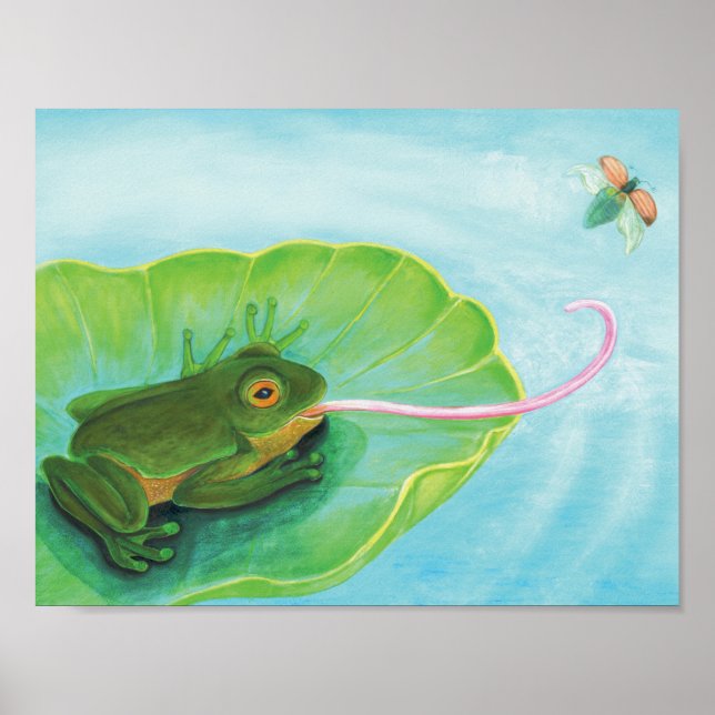 Frog Catching Bug Poster (Front)