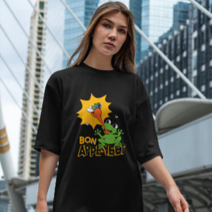 Frog Catching Fly Cartoon T-Shirt