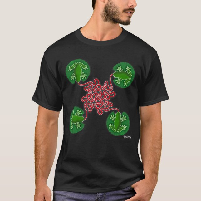 Frog Celtic Tongue Design T-Shirt (Front)