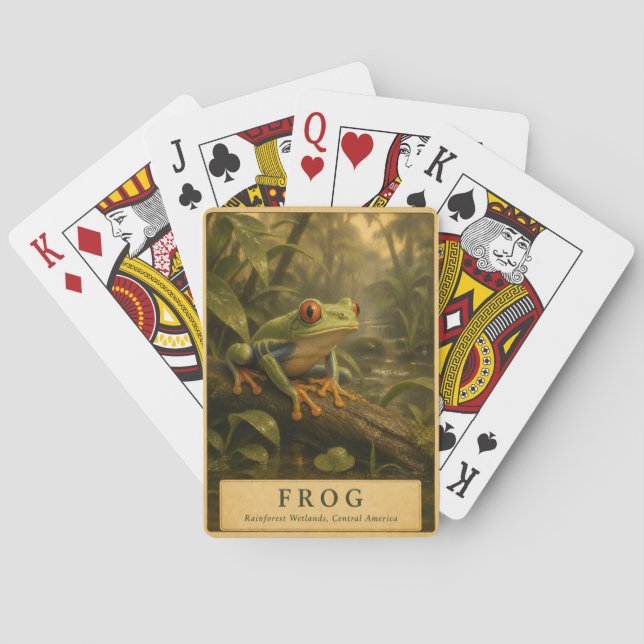 Frog Central America VINTAGE Playing Cards (Back)