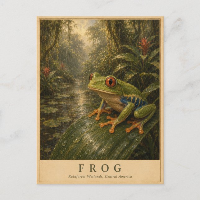 Frog Central America VINTAGE Postcard (Front)