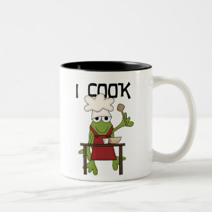 Frog Chef I Cook Tshirts and Gifts Two-Tone Coffee Mug