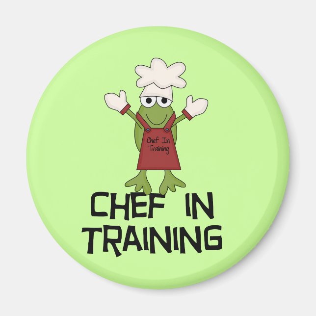 Frog Chef in Training Tshirts and Gifts Magnet (Front)