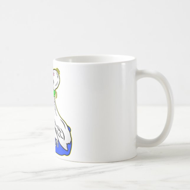 Frog Choking Bird Never Ever Give Up Coffee Mug (Right)