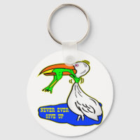 Frog Choking Bird Never Ever Give Up