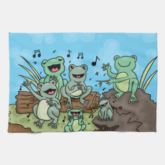 Frog Chorus Tea Towel
