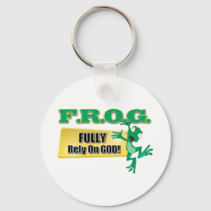 FROG CHRISTIAN ACRONYM FULLY RELY ON GOD KEY RING