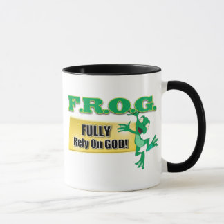FROG CHRISTIAN ACRONYM FULLY RELY ON GOD MUG