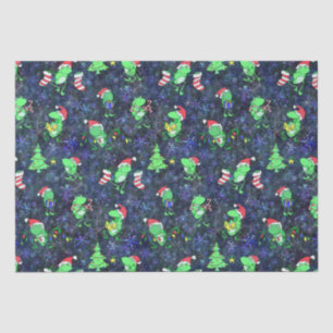 Frog Christmas -- Cute Frog Purple Snow Xmas Party Tissue Paper