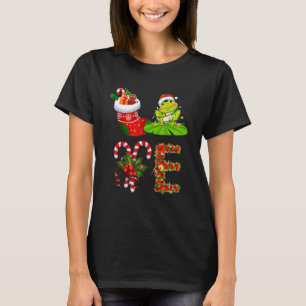 Frog Christmas Lights Led   Santa Hat Christmas T-Shirt