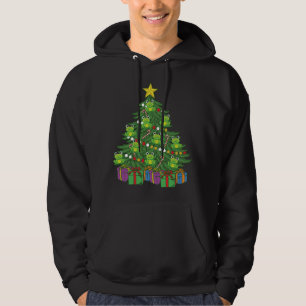 Frog Christmas Tree Cute Frog Ornaments Pet Frog Hoodie