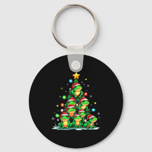 Frog Christmas Tree Funny Hopper Holiday Cute Frog Key Ring