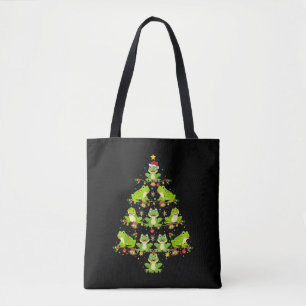 Frog Christmas Tree Gift Funny Christmas Frog Tote Bag