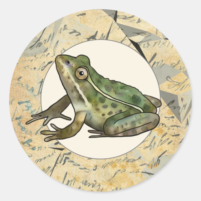 frog classic round sticker (Front)