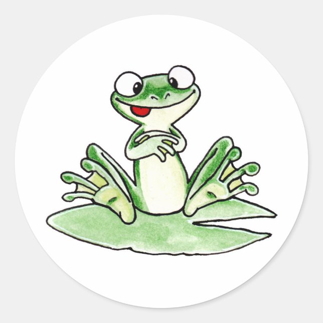 Frog Classic Round Sticker (Front)