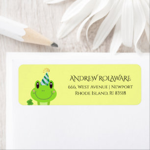 Frog Clover Return Address Yellow