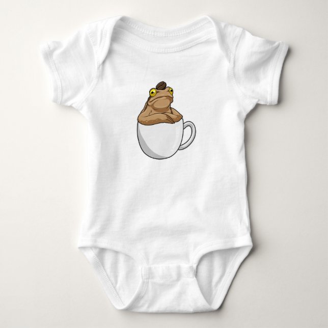 Frog Coffee Coffee bean Baby Bodysuit (Front)