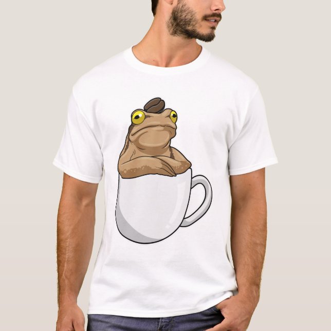 Frog Coffee Coffee bean T-Shirt (Front)