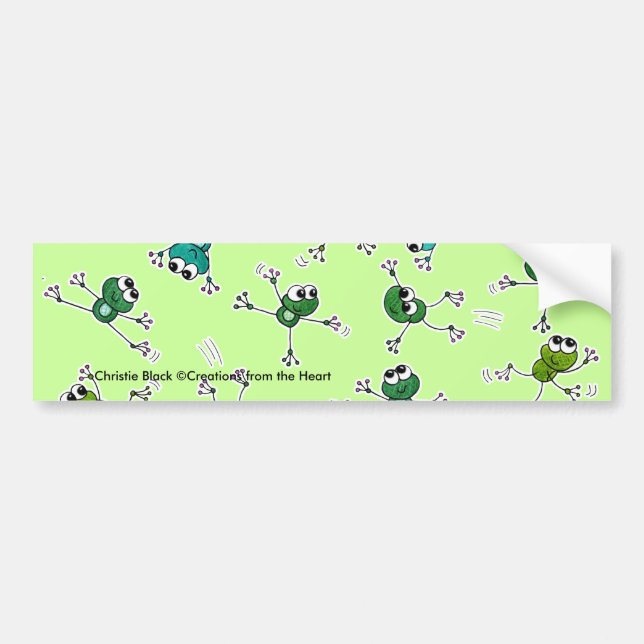 Frog Collage Bumper Sticker (Front)