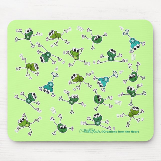 Frog Collage Mouse Mat (Front)