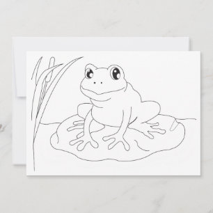 Frog colour me card 5x7