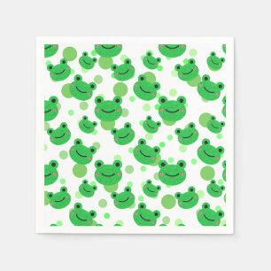 Frog Confetti Kids Birthday Party Napkin