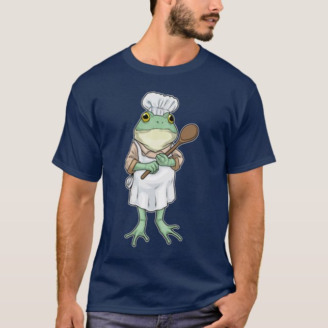Frog Cook Cooking spoon Cooking T-Shirt (Front)