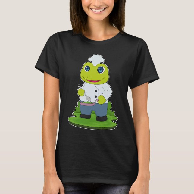 Frog Cook Pan Cooking T-Shirt (Front)