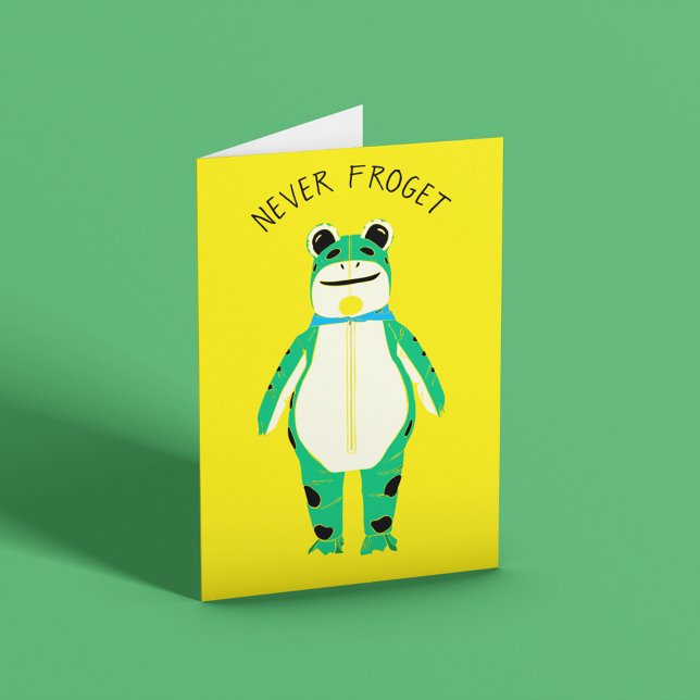 Frog Costume Protester Custom Message Card (Creator Uploaded)