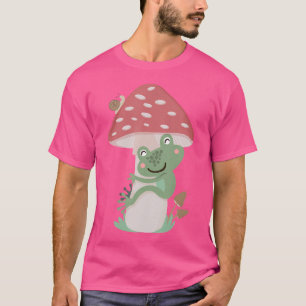 Frog Cottagecore Aesthetic Cottage Core Cute Mushr T-Shirt