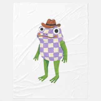 Frog Cowboy Blanket – Black & White Chequerboard