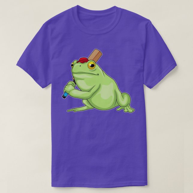 Frog Cricket Cricket bat T-Shirt (Design Front)