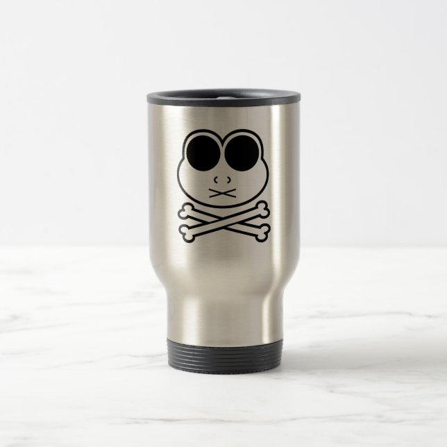 Frog Cross Bone Travel Mug (Center)