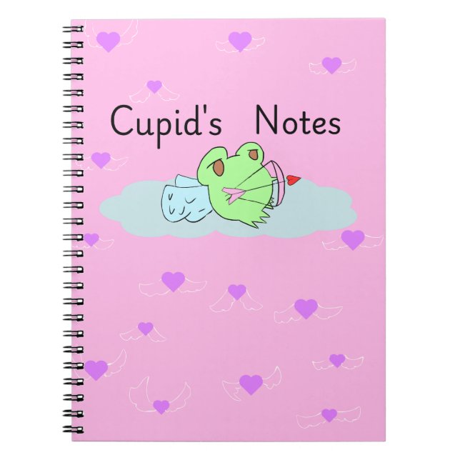 Frog cupid's notes  notebook (Front)