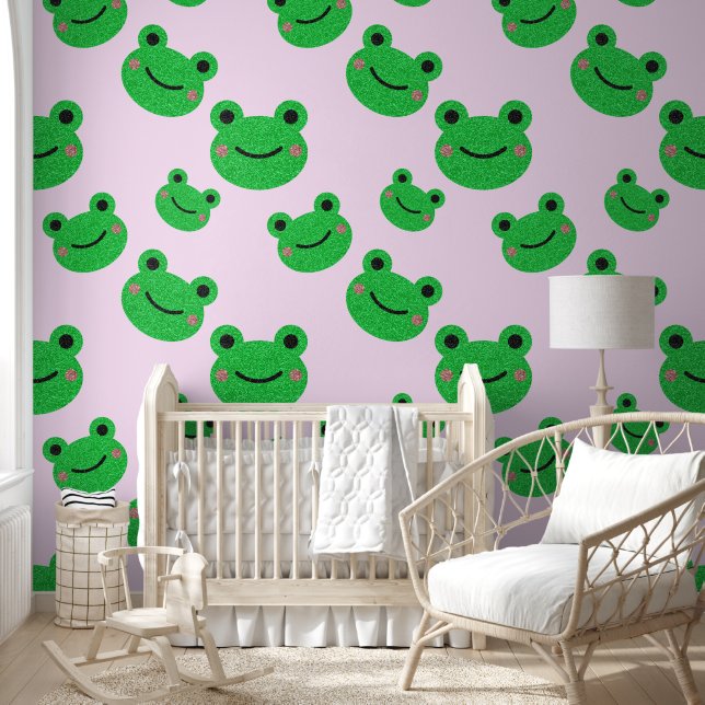 Frog Cute Smiling Pink Wallpaper (Kids)