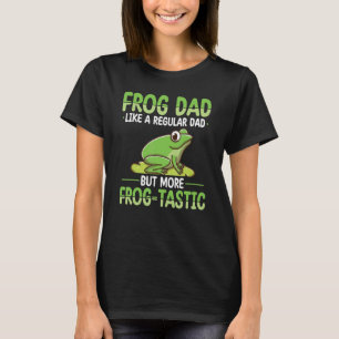 Frog Dad Hunting Design Toad Gigger Frog Catcher F T-Shirt
