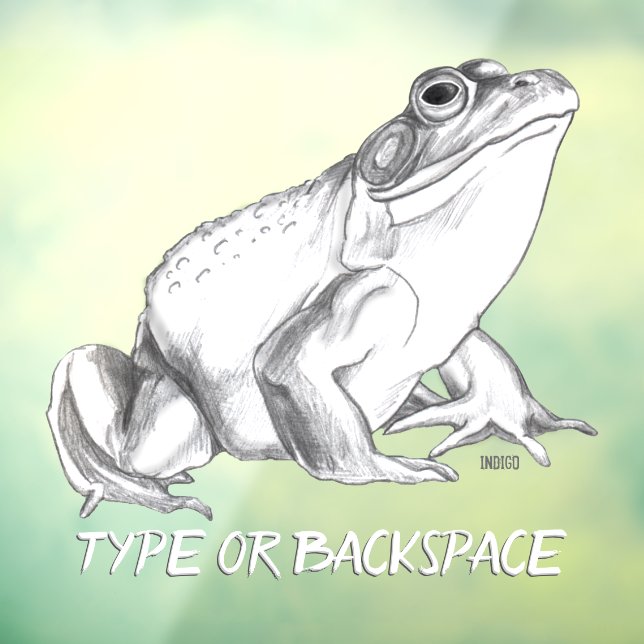 Frog Decal Custom Bullfrog Art Window Decals (Sheet 3)