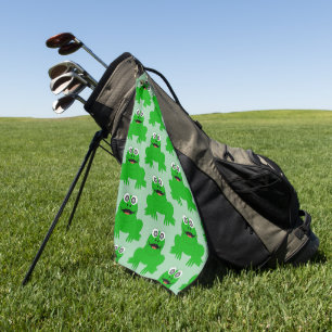 Frog Design Any Colour Background Golf Towel